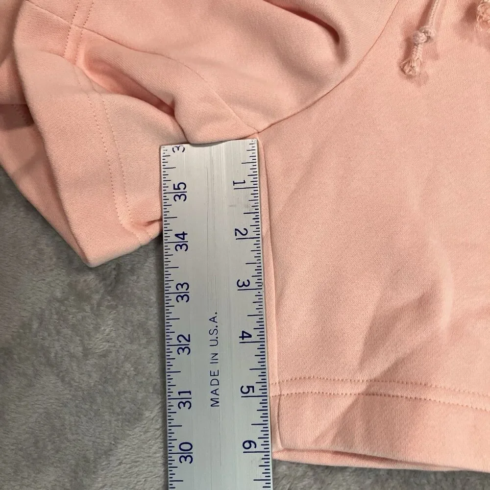 Nike‎ Shorts Womens XL Peach High Rise Loose Fit Fleece Drawstring DQ5717-800